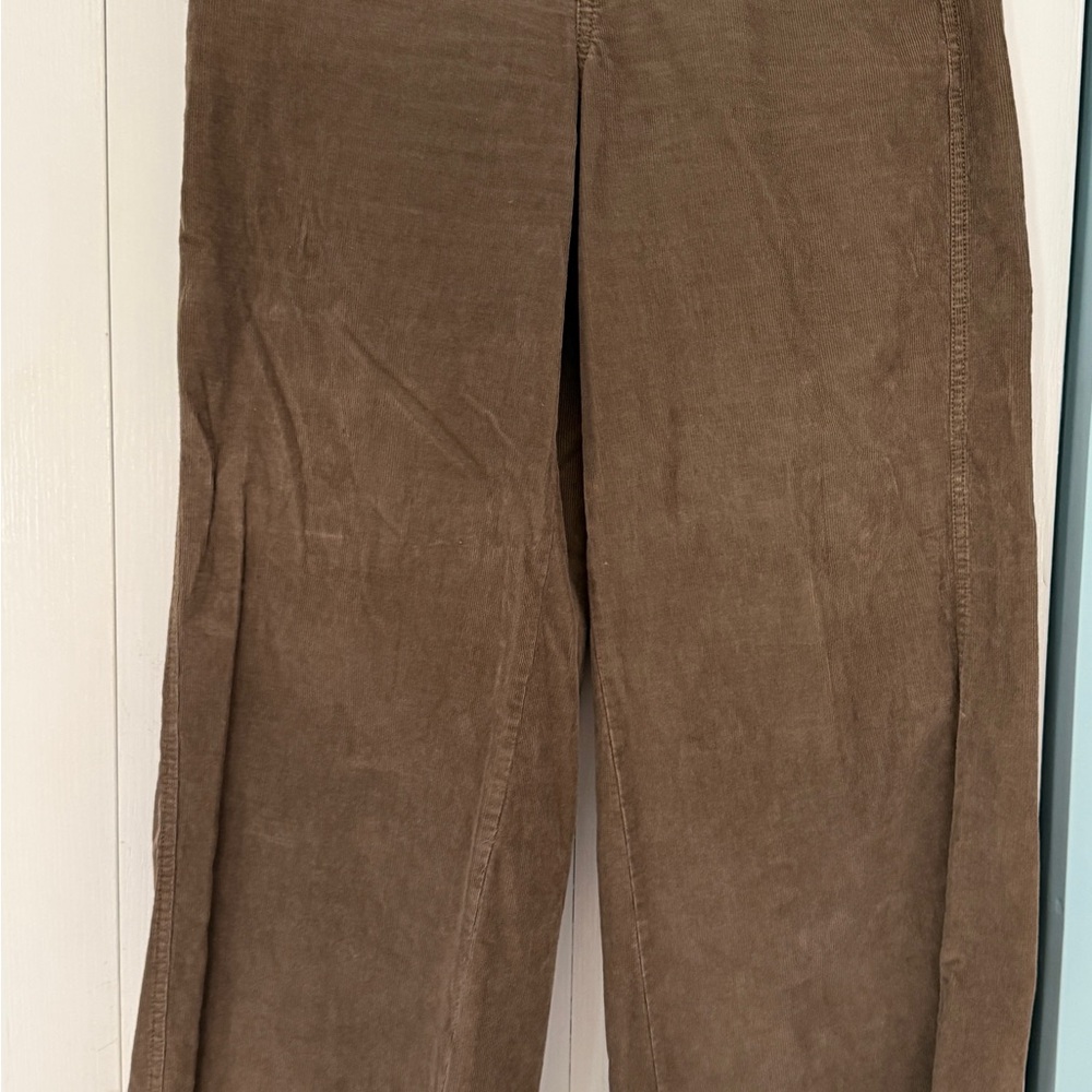 Anthropologie olive Wide Leg Corduroy Pants